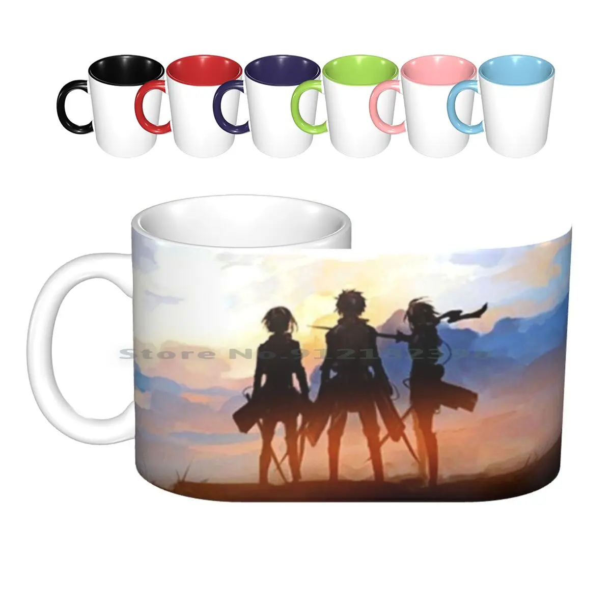 Three Legend Player Ceramic Mugs Coffee Cups Milk Tea Mug Movie Anime Uzumaki Shippuden Shippuden Manga Sazuke Character Anime