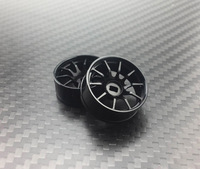 ZERO-Z Kyosho MINI-Z AWD WLtoys K969/K989 10-TEN Metal Wheel BLACK (Diameter 22.5mm, 2PCS ) For Drift RC MA020/030 FWD