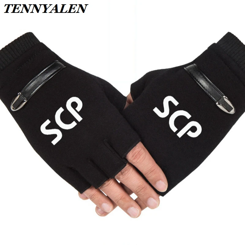 2020 The Foundation Urban Legend SCP Cosplay Props Printed Gloves Warm Luminous Effect Halloween Play Accessories Adult Gloves