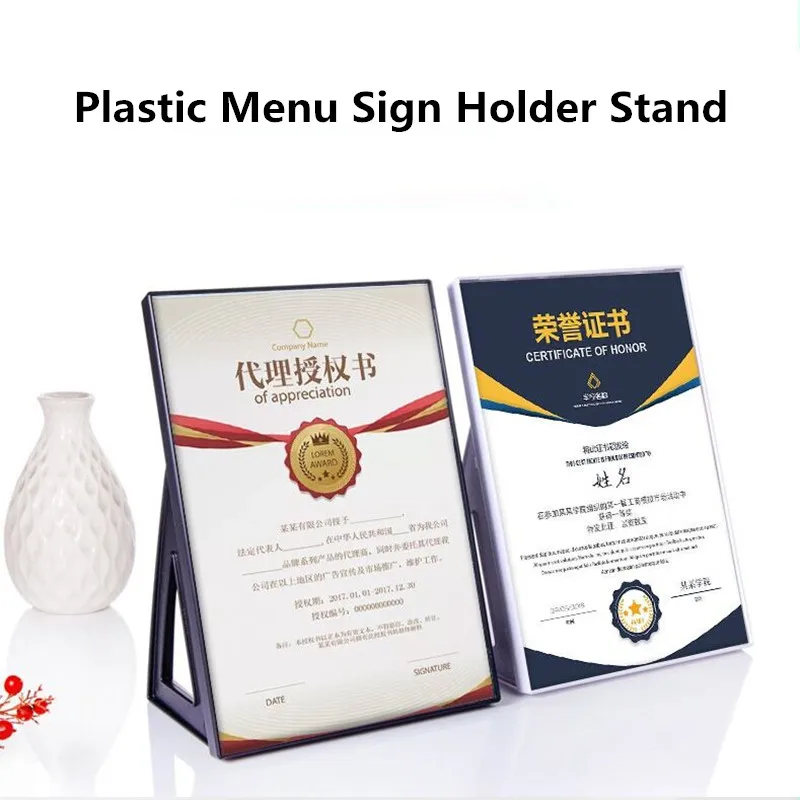 A4 Three Use Ways Plastic Picture Photo Poster Display Frame Menu Paper Letters Documents Sign Holder Stand Case