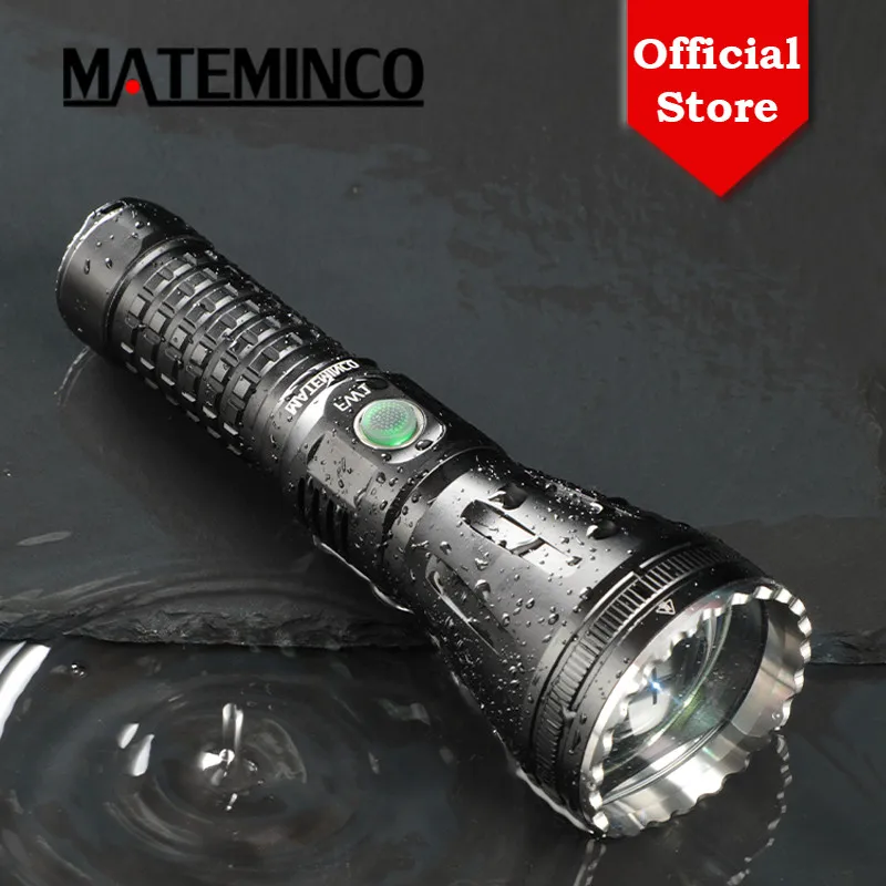 Mateminco Long Range Tipo-C USB lanterna LED recarregável, tocha tática LED, FW1, 2952m