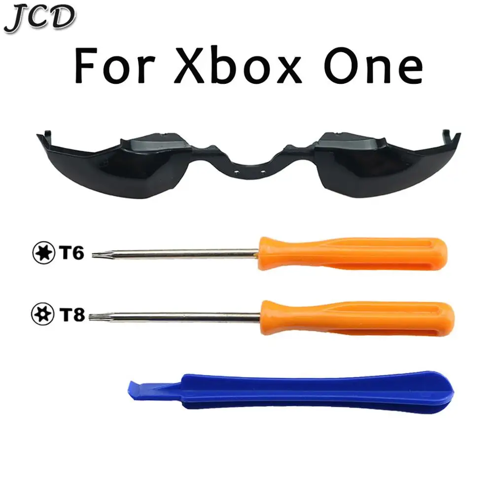 JCD Replacement LB RB Bumpers Buttons Key + T6&T8 Screwdrivers Repair Tools + Crowbar For Microsoft For Xbox One Controller