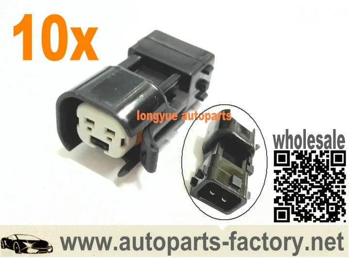 

Longyue 10pcs Obd2 To Ev6 Fuel Injector Adapter for Honda S2000 Civic Si Accord Vtec F20C F22C1