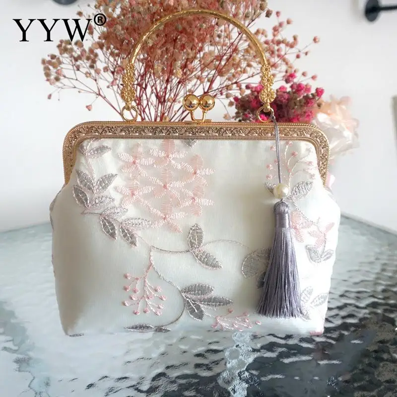 Lace Mesh Cheongsam Bag Retro Elegant Chinese Antique Portable Summer All-Match Small Handbag Or Crossbody Bag For Woman