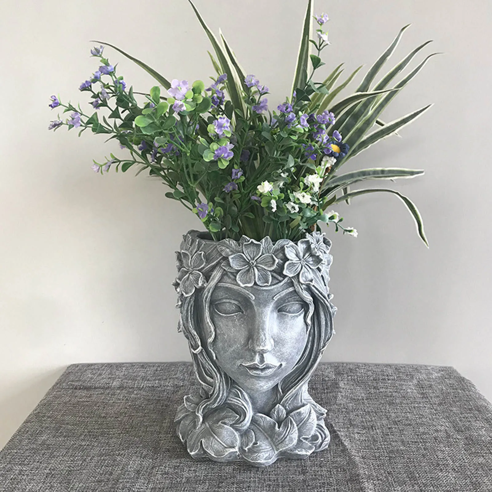 Nordic Women Resin Head Pot Vasi Per Piante Da Esterno Decorativos Grandes Garden Accessories Plant Flower Pot Bloempot