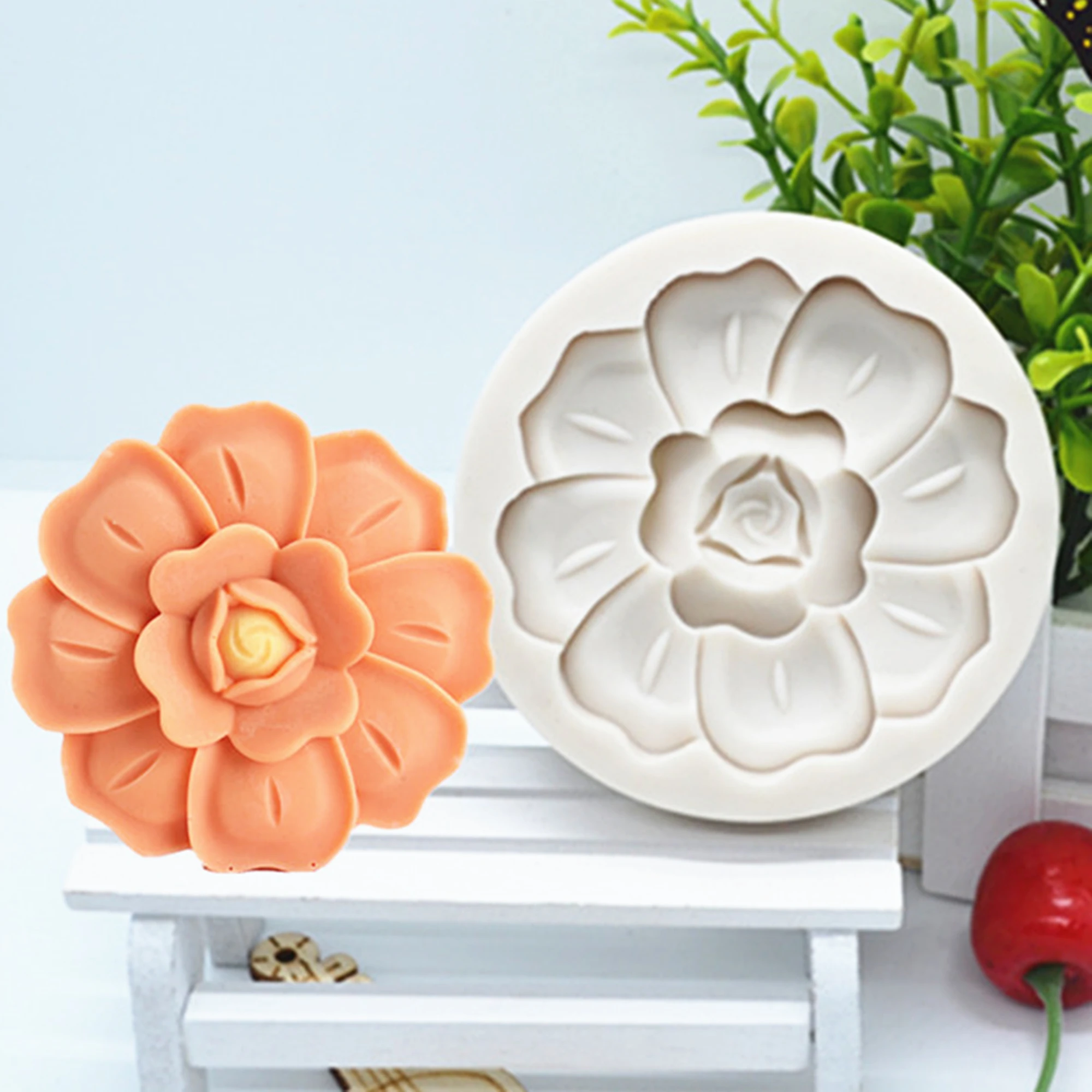 Big Flowers Fondant Silicone Mold 3D Craft Chocolate Candy Resin Mold Cake Decorating Tools kitchen Pastry Baking Tools M390