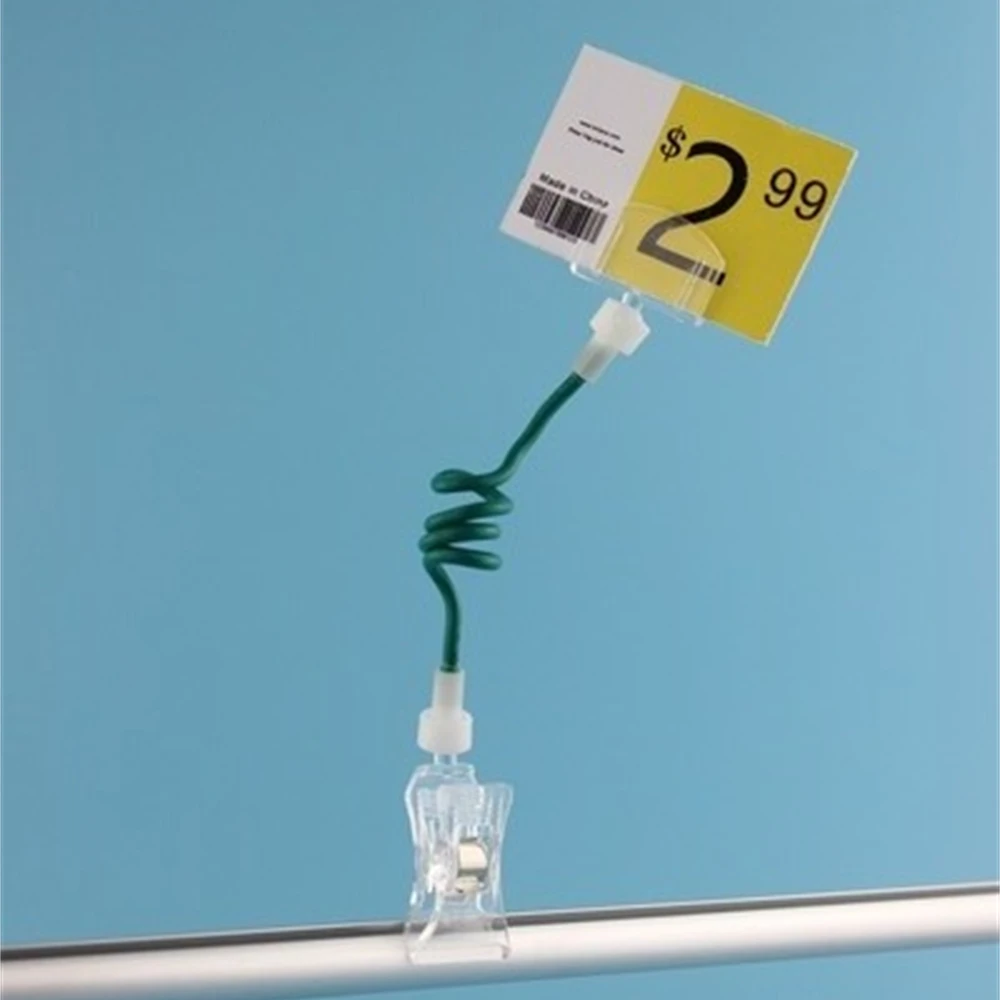 Iron Wire Metabolic Pop Clip Name Card Display Price Tag Snap Pop Promotion Sign Holder Sign Clip Label Holder Memo Photo Clip