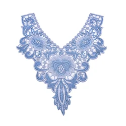 Lace Embroidered Floral Neckline Neck Collar Trim Clothes Sewing Applique