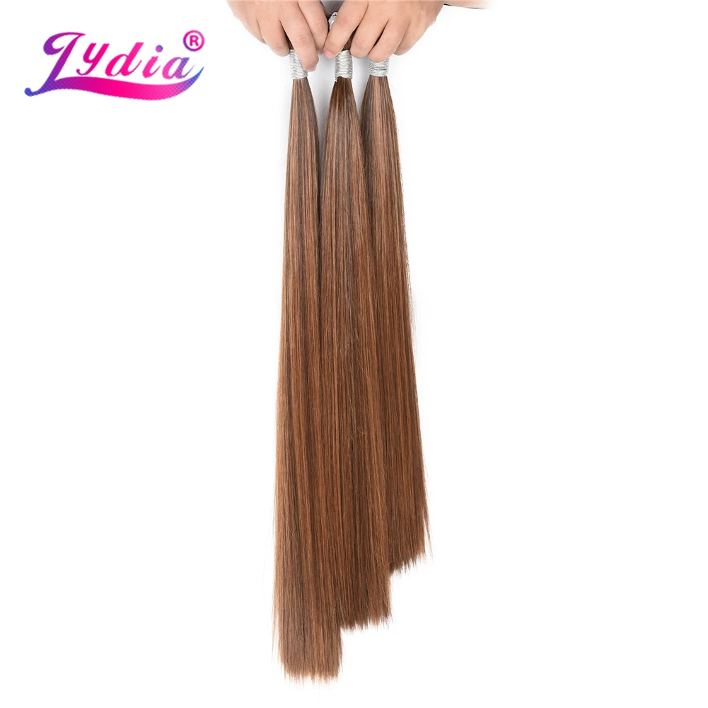 

Lydia 18inch-22inch Synthetic Yaki Straight Hair Weave Mixed Color Hair Bundles 3pcs/Pack With Free Closure Hair Extensions