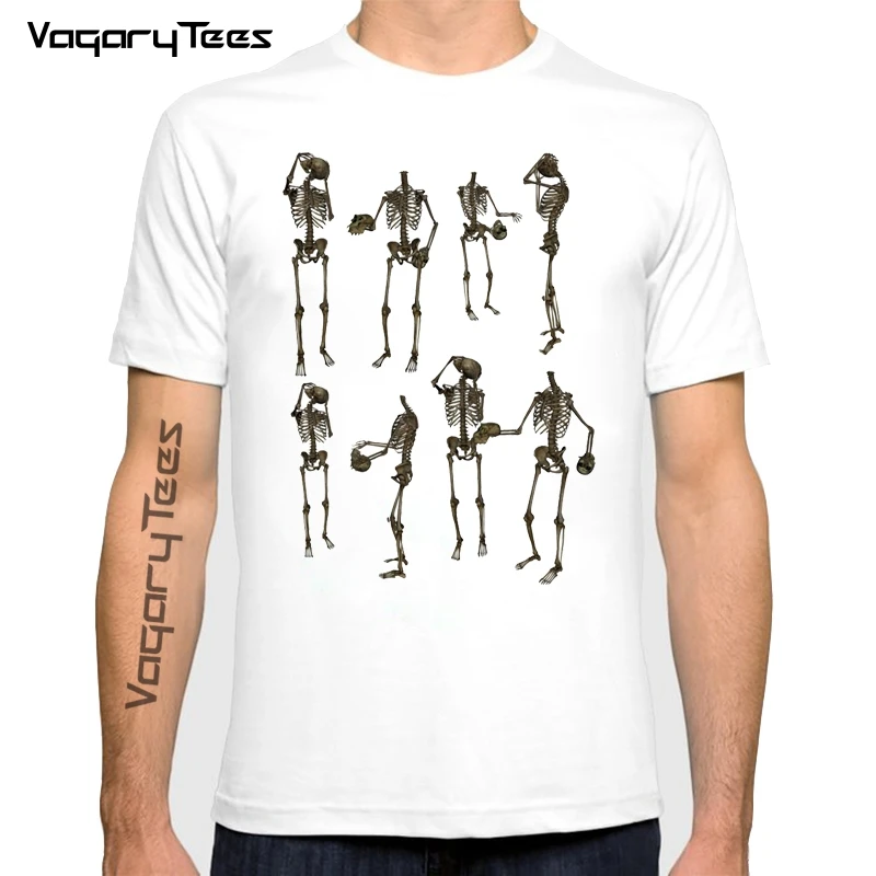 

Vagarytees Men's New Fashion Skeletons & Skulls Design Short Sleeve T-Shirt Cool punk Printed Tops Hipster Tee Shirts