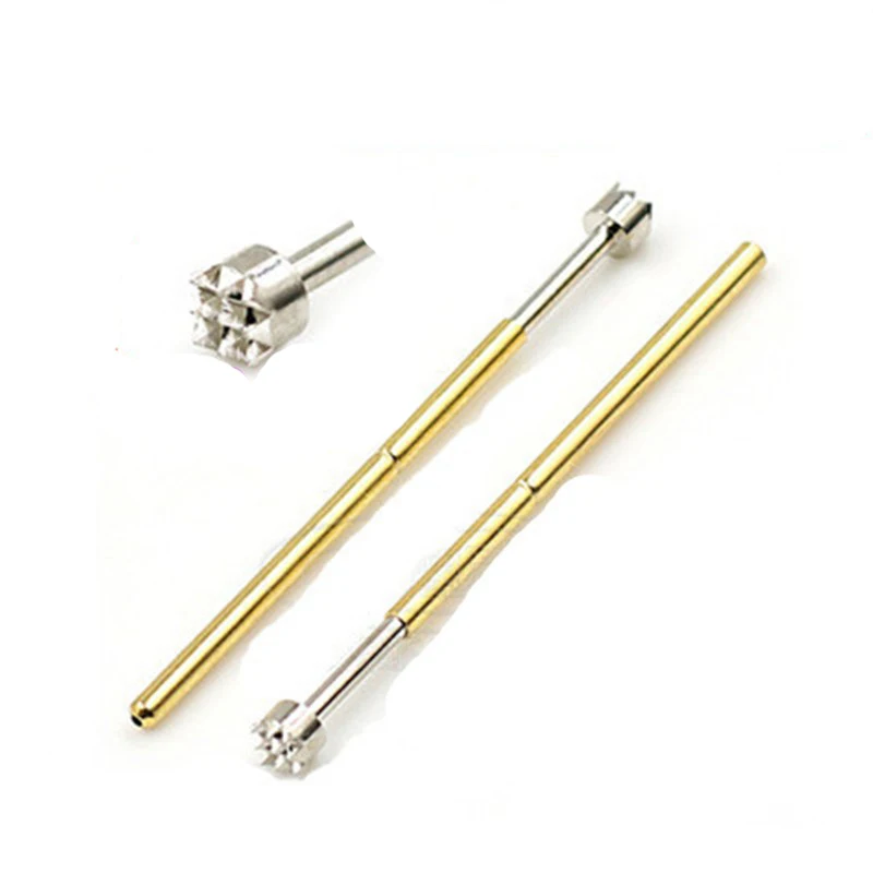 100PCS/Pack P100-H5 Nine-jaw Plum Blossom Head 2.5mm Spring Test Pin Length 33.35mm For Testing Circuit Boards