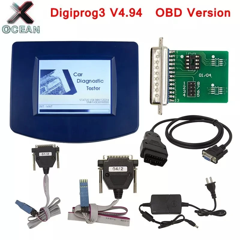 Digiprog3 OBD Version with FTDI Chips programmer good Quality Digiprog 3 Tool DIGIPROG III ST01 ST04 cable EU/US Plug