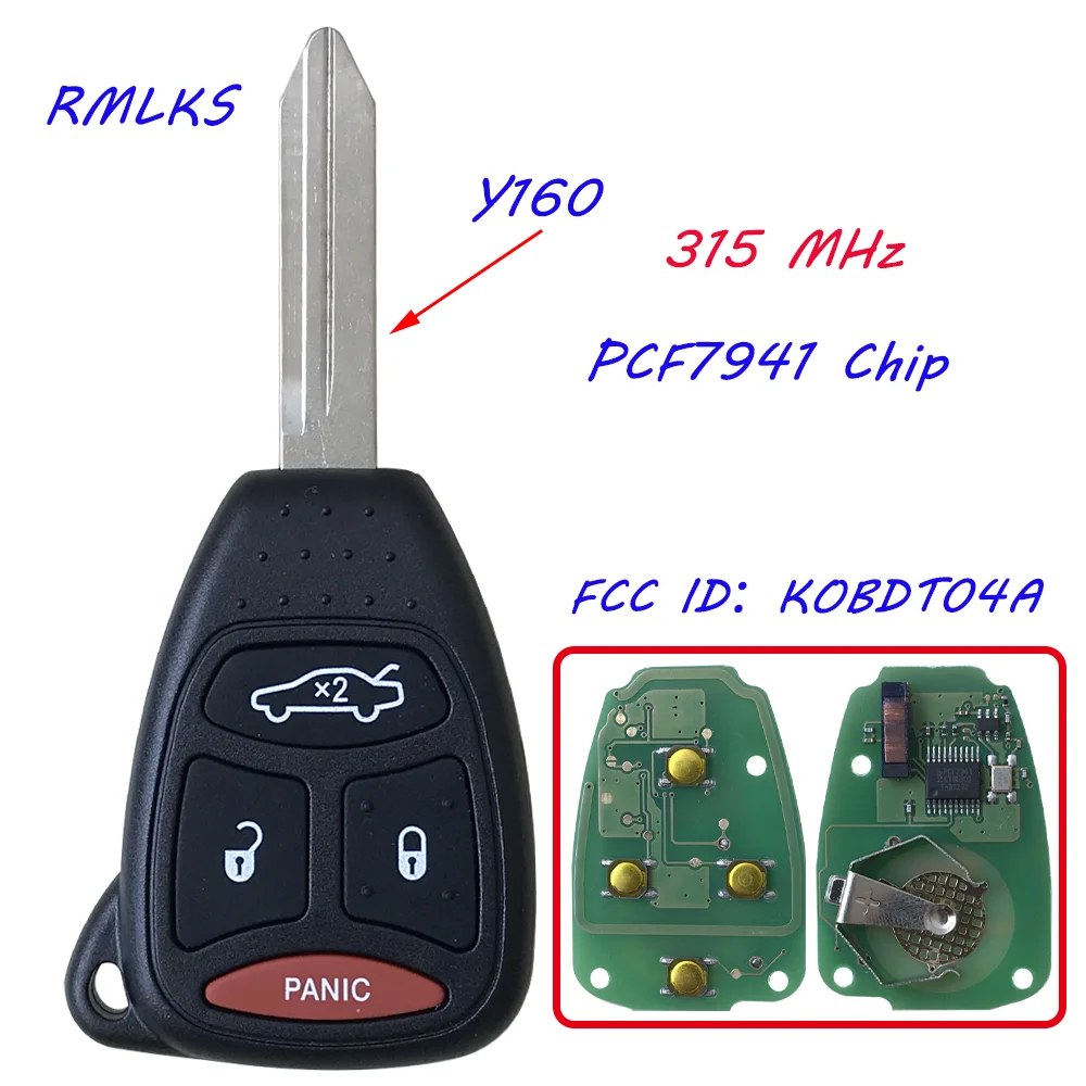 315MHz KOBDT04A Remote Car original key For Dodge For Chrysler For Jeep Dakota Durango Charger 300 Aspen Grand Cherokee