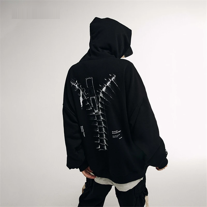 11 BYBB'S DARK Loose Oversized Hoodie Sweatshirt 2021 Autumn Black Pullover Men Harajuku Hoodies Hip Hop Streetwear WB306