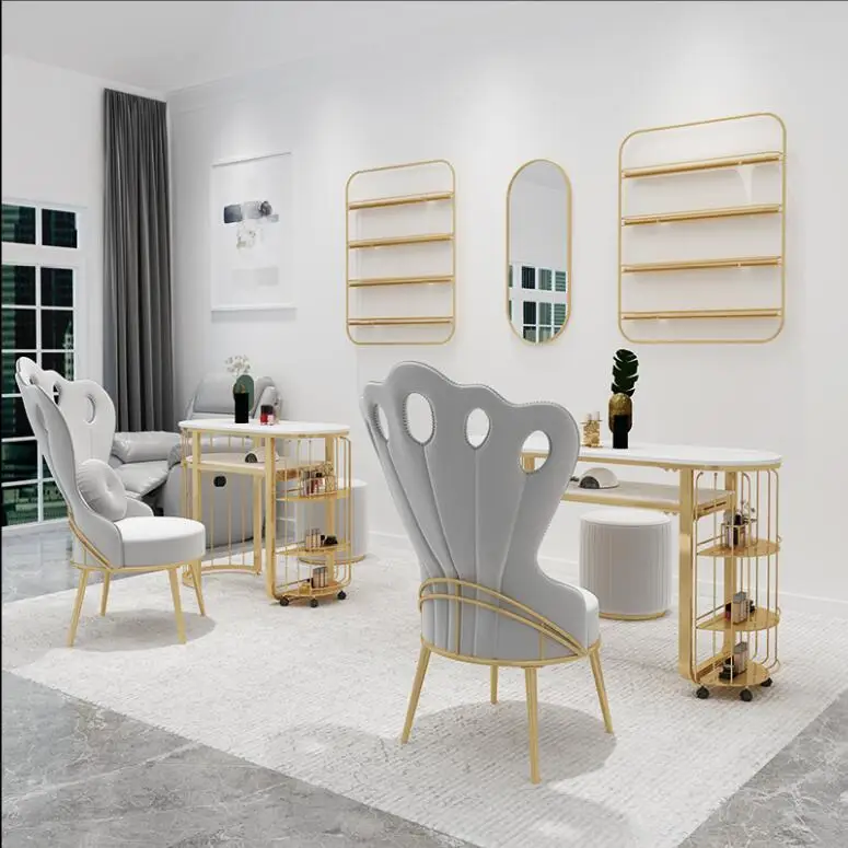 

Мраморный Маникюрный Стол И Набор стульев сетчатый красный двойной Железный одинарный двойной стол набор для маникюра