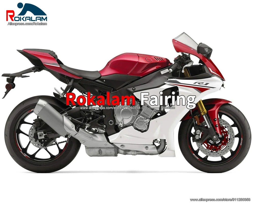 

Bodywork For Yamaha R1 YZF1000 2015 2016 2017 2018 2019 White Red Motorcycle Fairing Set (Injection Molding)