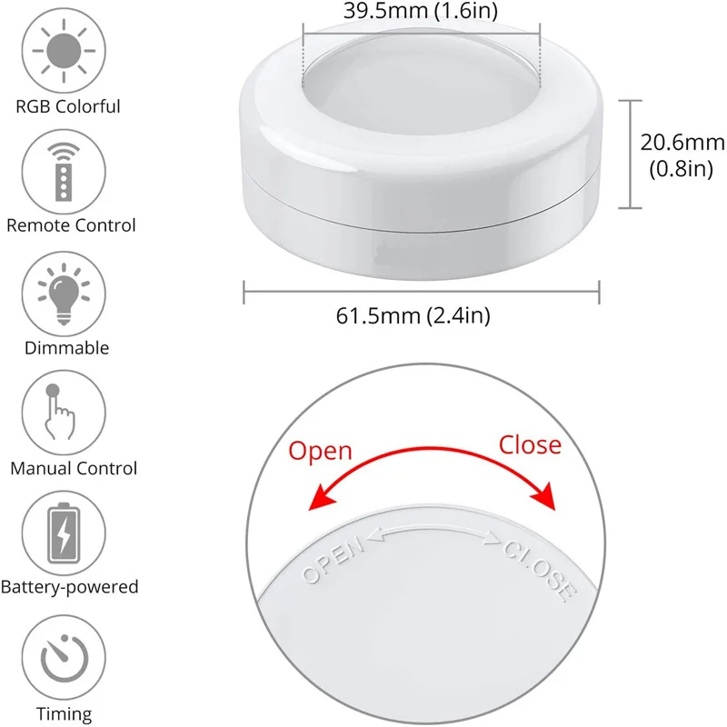 Unter Schrank Licht Puck Lichter LED Dimmbar Batterie Powered Zähler Lichter mit Drahtlose Fernbedienungen für Küche Schrank