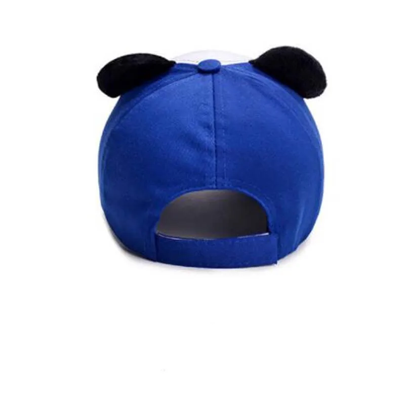 Korean  Lover Panda Cartoon Head Parent-child Baseball Cap Spring Autumn Cotton Hats For Men Women Kids Casquette