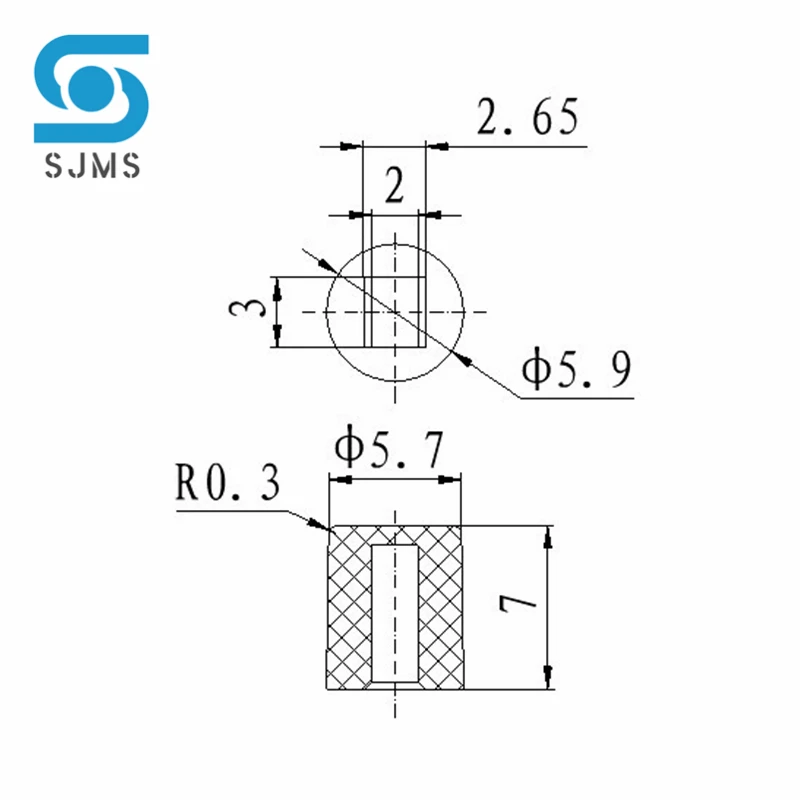 50Pcs A06 Switch Cap Tactile Push Button Switch Cap 6*7mm Applies to 8.5x8.5 8x8 7x7 5.8x5.8 Self-Locking Switch Button Caps Hat