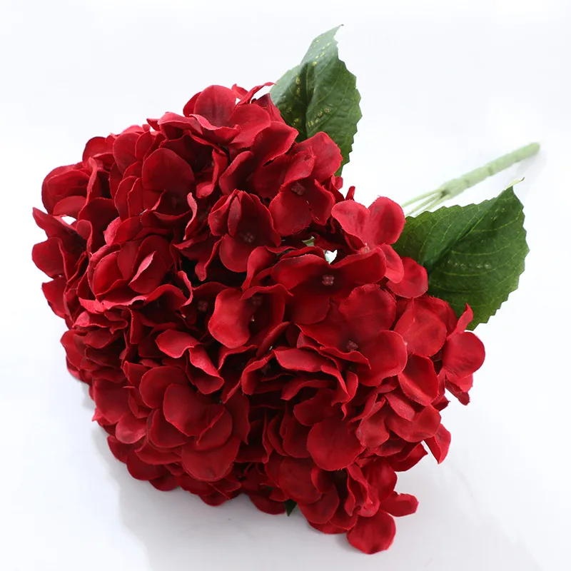 5 Heads Silk Hydrangea Bouquet Artificial Flower for Wedding Home Party Decoration Fake Flowers Fall Decor