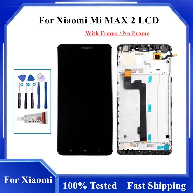 6.44'' LCD Display For XIAOMI Mi Max 2 LCD Touch Screen Digitizer Assembly With Frame For Xiaomi Mimax 2 Screen No Dead Pixel