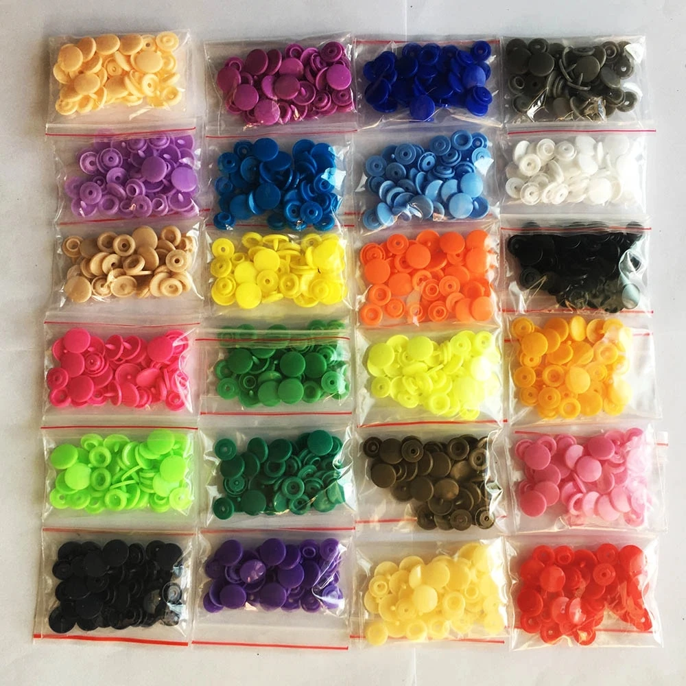 10-100Sets KAM T5 Plastic Snaps Button For Baby Clothes Fasteners Bag Folder Dark Buckle Button Resin Garment Accessories