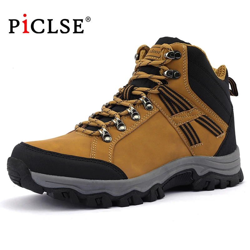 Plus Size 47 Outdoor Men Boots Autumn Winter Ankle Boots For Men Hiking Trekking Shoes Sneakers Anti-Skidding Men Botas Hombre