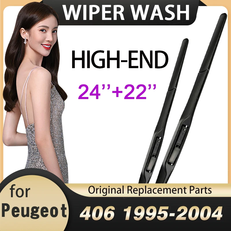 

for Peugeot 406 1995~2004 Car Wiper Blades Brush Windscreen Windshield Wipers Car Accessories 1999 2000 2001 2002 2003 Stickers