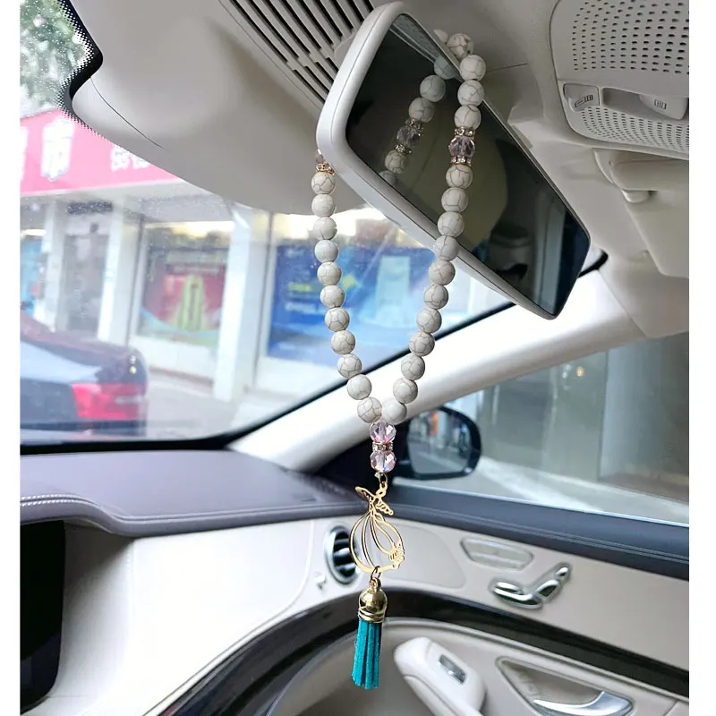 Islam stainless steel turkey Dervish dance Prayer 33 beads Car Rear View Mirror islam Turkish Car Pendant Hanging