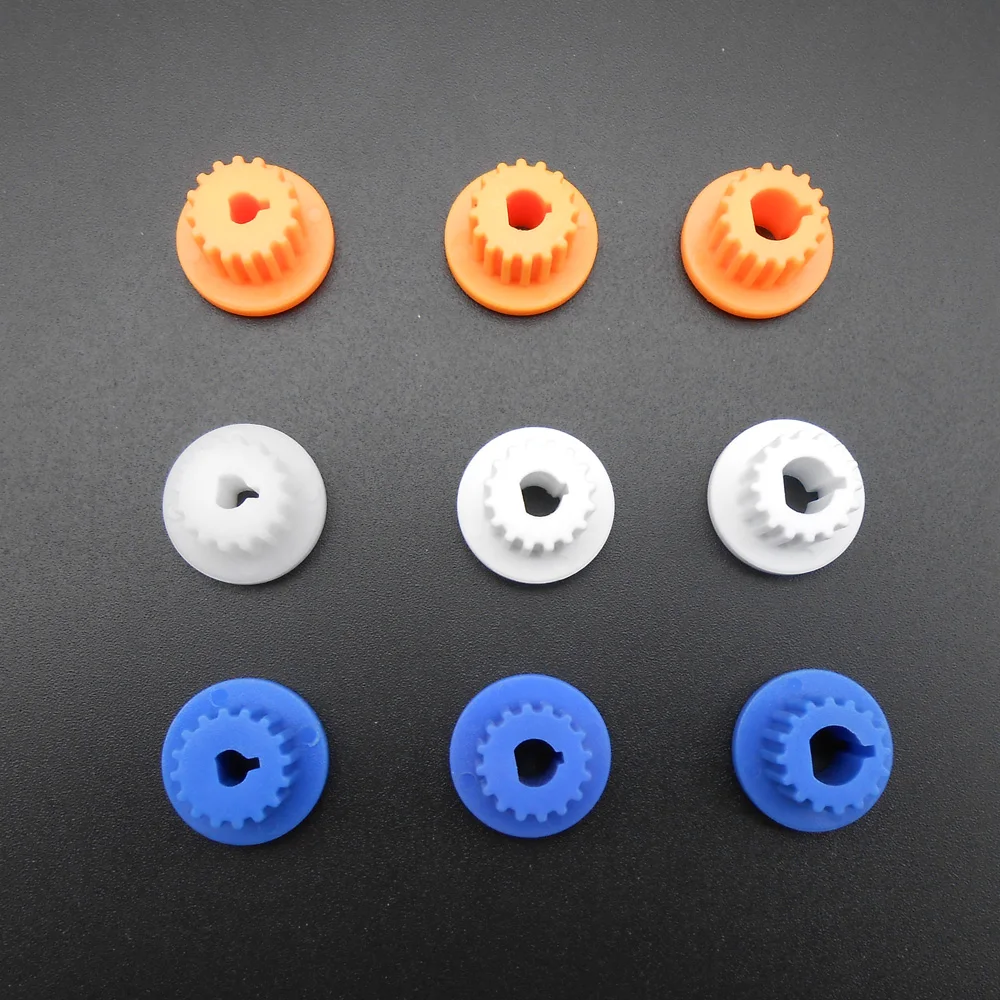 500Pc 16T D-Shape MXL Main Shaft Gear Plastic POM 16 Teeth T=16 Aperture 3MM 4MM 5MM D Hole For D-Shaft D-Axis Orange White Blue