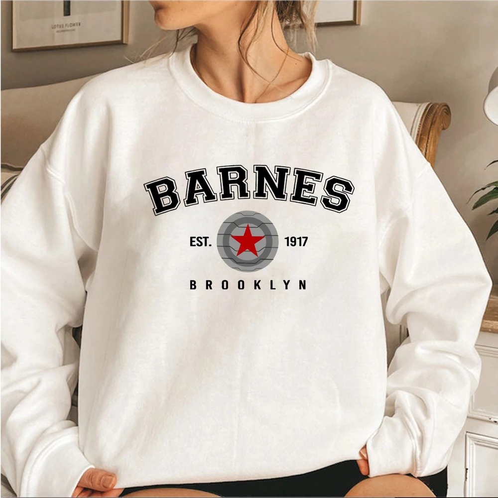 Vintage Barnes 1917 Sweatshirt Women Bucky Barnes Winter Soldier Pullover Tv Show Inspired Superhero Cwerneck Sweatshirts