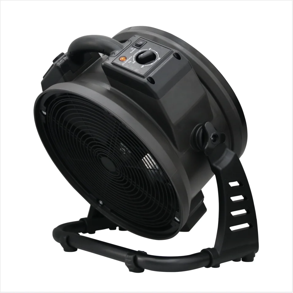 مروحة صناعية دوارة 360 درجة باللون الأسود من XPOWER M25 منفاخ هواء مكتبي كهربائي بمروحة محورية للهواء مجفف للسجاد منفاخ هواء للأرضيات