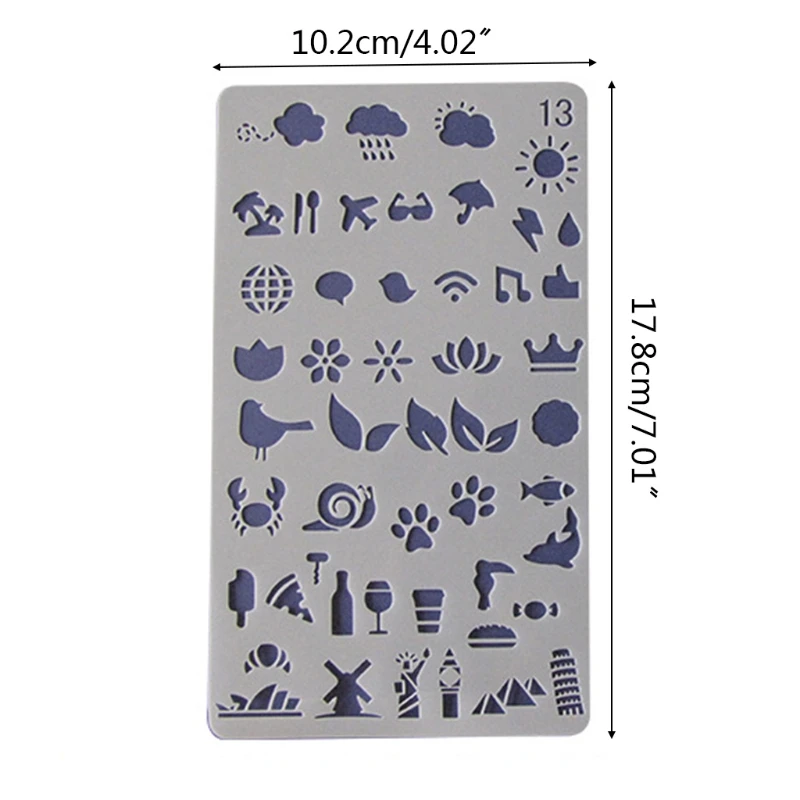 LXAA Bullet Diary Journal Stencils Set Drawing Template Ruler DIY Painting Template