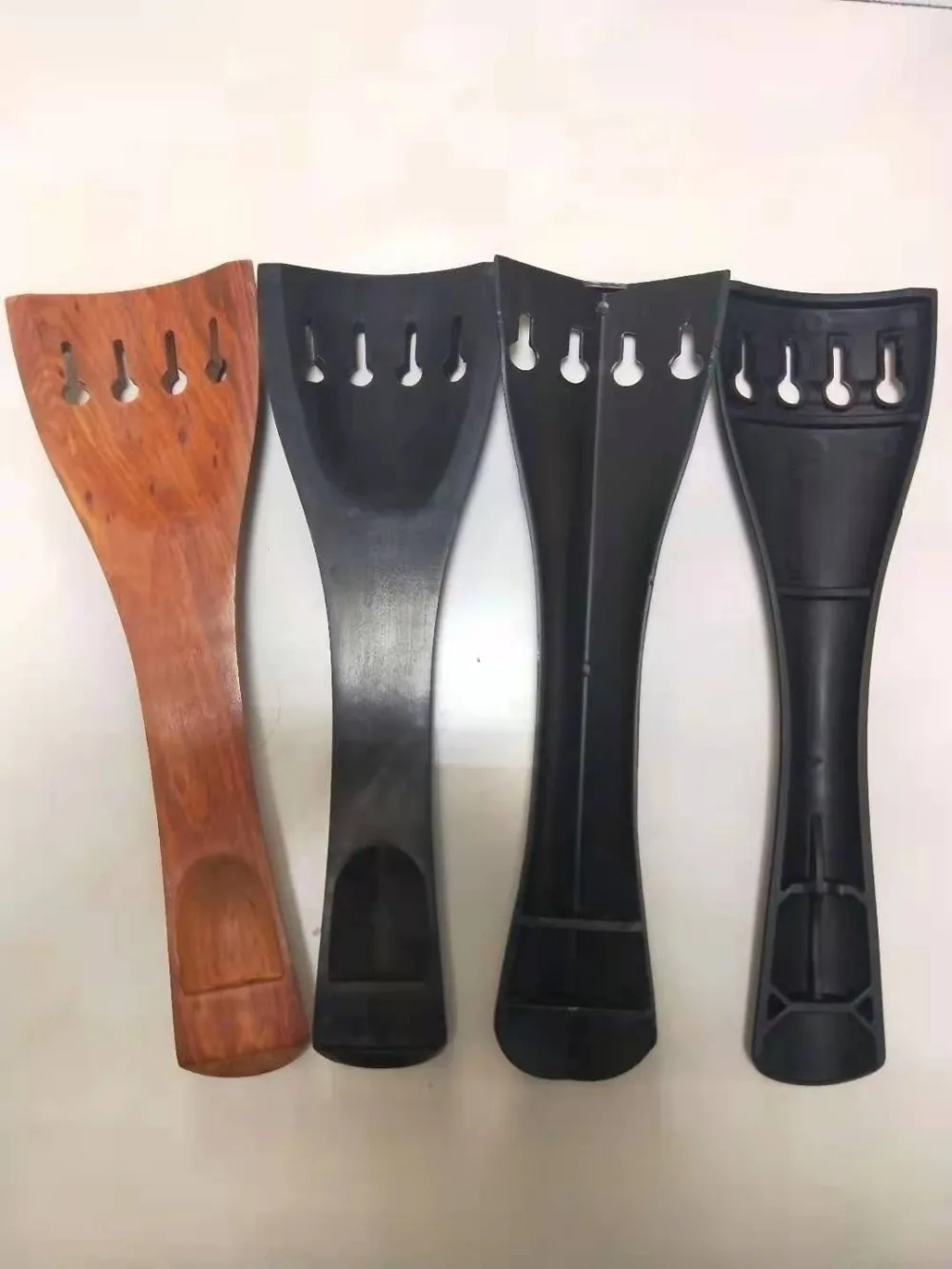 1 PC Double Bass Tail Piece 3/4 Size Ebony Rosewood Aluminum and Carbon Fiber Tailpiece