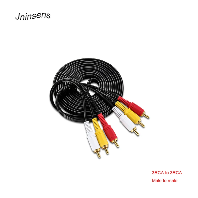 

New 1.5m 1M 3 RCA to 3 RCA cable Male Plug Adapter Audio Converter Video AV Cable Wire Cord Wholesale