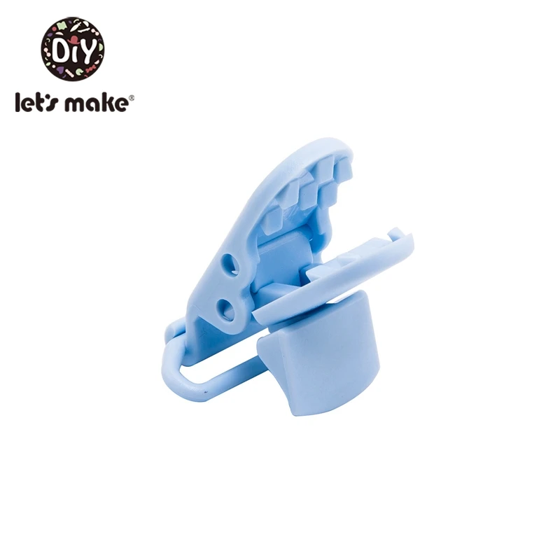 LET\'S MAKE-Attache-sucette en plastique pour nouveau-né, 50 pièces, clip de sucette, perle de dentition sélectionnable, perles rondes