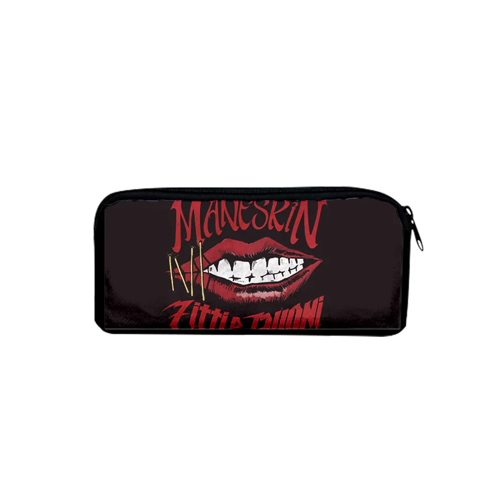 Maneskin Print Oxford cloth pencil case unisex  student school pencilcase stationery office pencil case household stationery