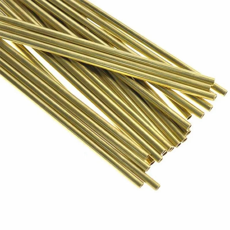 H65 Capillary brass tube 0.8mm 1mm 1.2mm 2mm H59 Hard straight Microtubule brass pipe Thin-wall 0.2 0.25mm