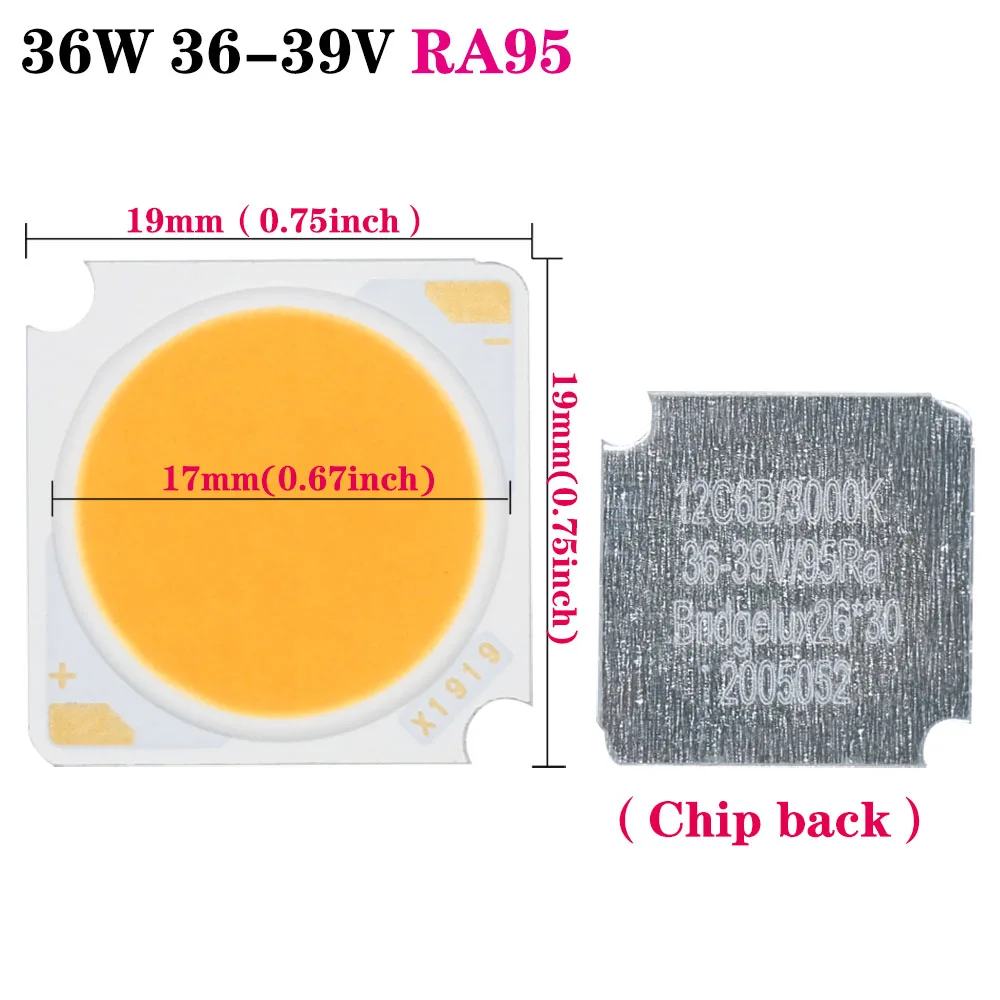 1PCS powerful leds 36W 18W 30W RA95 COB led chip bridgelux 3000K High quality For Projector Led lensesdiodes led lamp Warmwhite