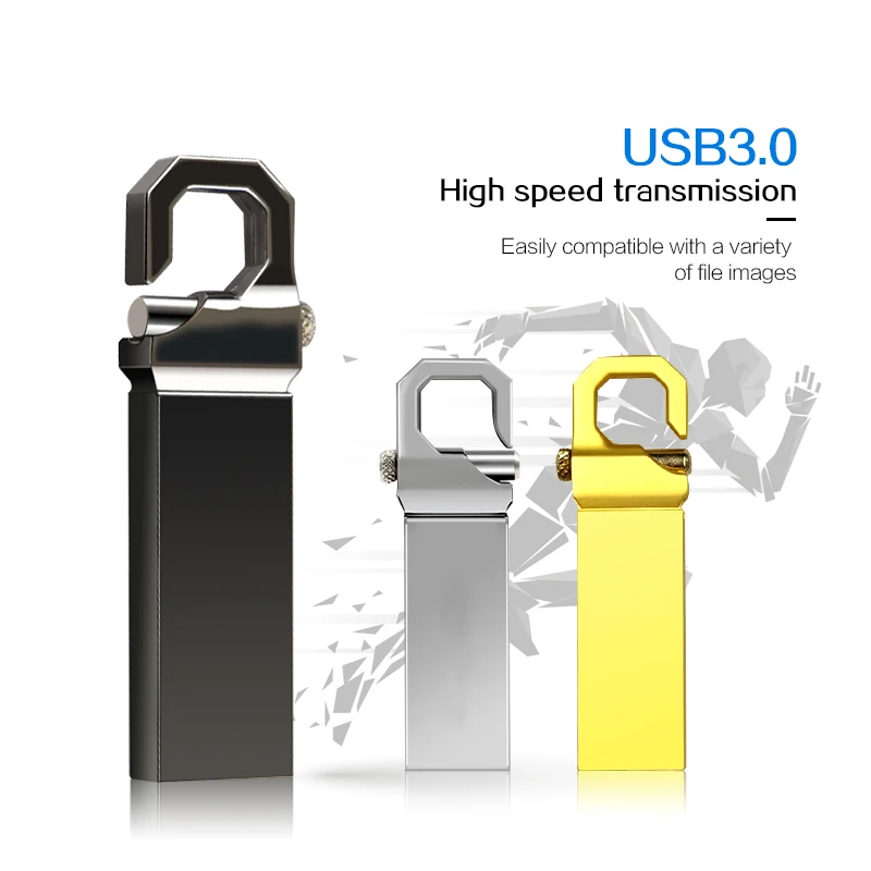 Kim Loại USB Bộ Nhớ Flash 128GB Bút USB 3.0 Đèn LED 8GB 16GB 32GB 64GB Tốc Độ Cao 128GB Pendrive 256Gb USB