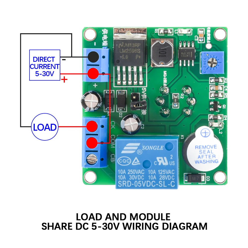 12V 24V MQ-2 Smoke Sensor Module Smoking Detector Alarm Relay Switch Controller Power Supply Electrical Accsessories