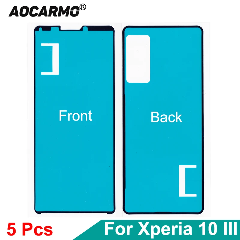 5Pcs/Lot For SONY Xperia 10 III X10III Front LCD Display Screen Adhesive Back Cover Rear Housing Door Sticker Glue Tape