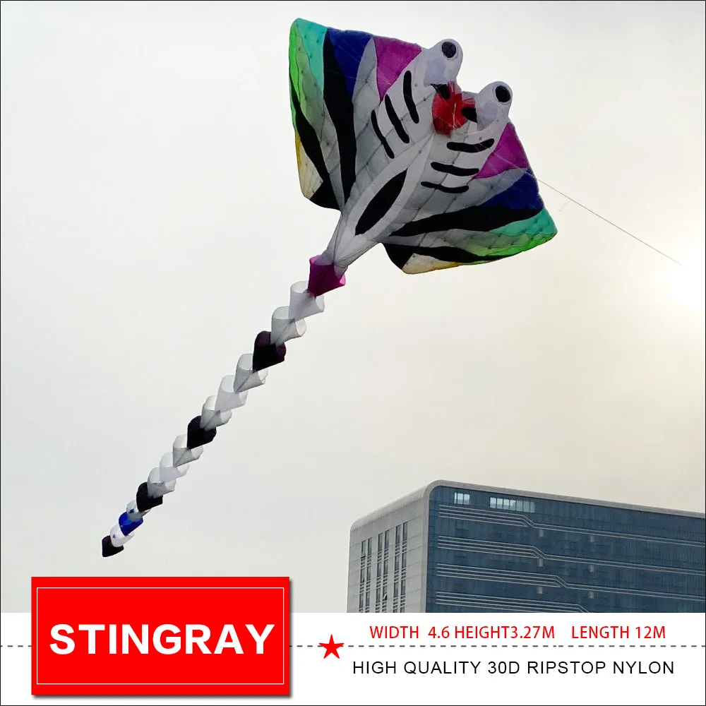 Cerf-volant gonflable souple Stingray, 12m, 4.6x3.27m, nouveauté