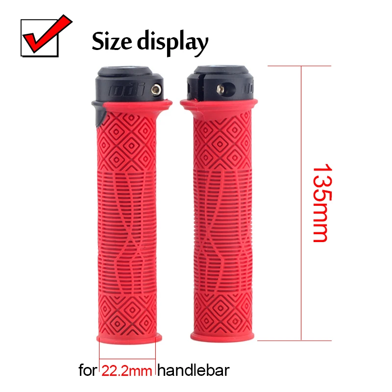 ODI mtb grips lock on 135mm Handle bike Rubber Mtb cuffs Antislip 22.2mm grip cover for Road BMX Folding bike cycling parts