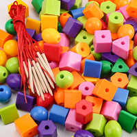 Primary Lacing Beads Educational Montessori Stringing Toy Autism Toys Toddlers Kids Preschool Children Training Gifts