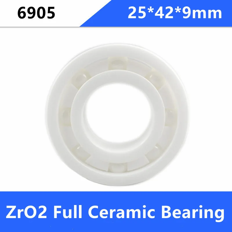 

4pcs 6905 full Ceramic ball bearing 25x42x9 mm Zirconia ZrO2 ceramic bearings 25*42*9mm