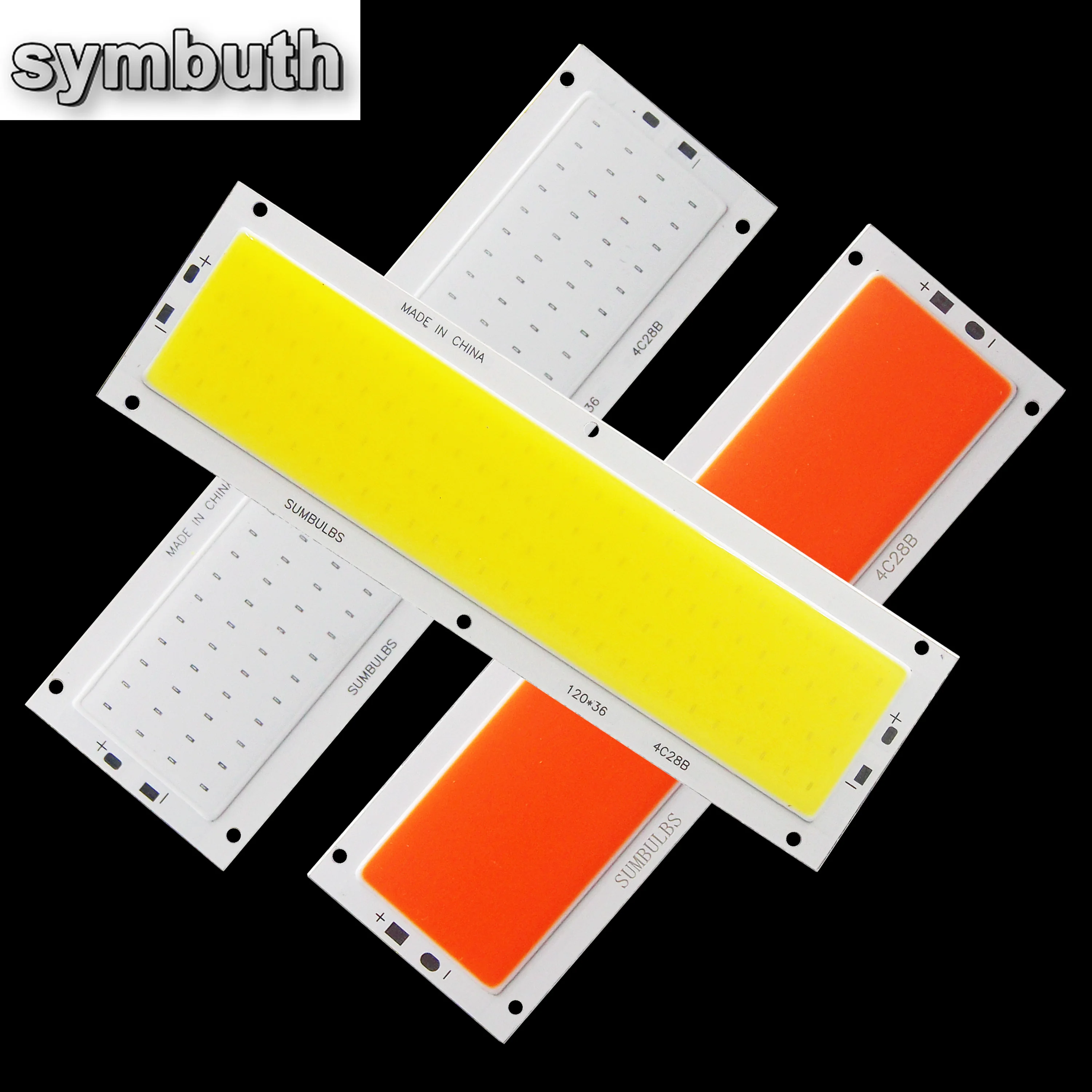 1200LM 12W COB LED 12V DC Light Source 12cm 120x36mm LED Chip Strip 5 Colors Panel Module Emitting Diode Lighting for Indoor