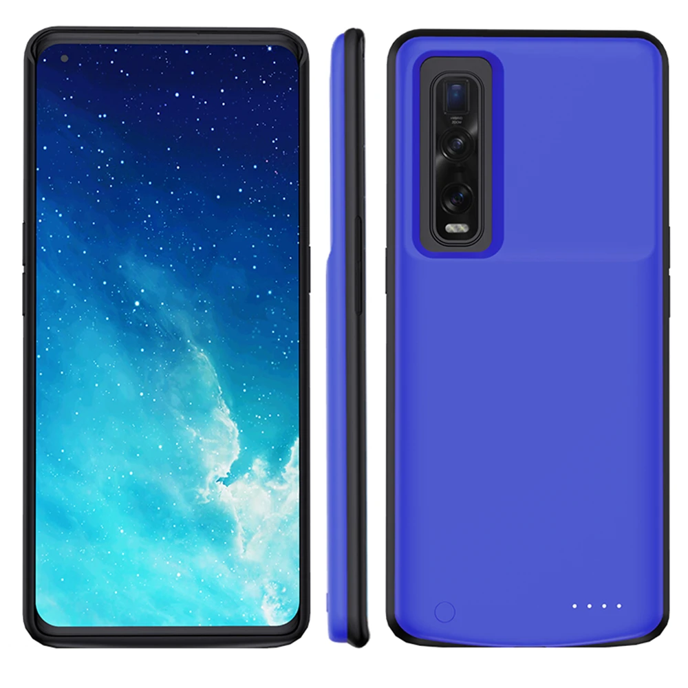 Silm silikonowa, odporna na wstrząsy obudowa ładowarki do OPPO znajdź X2 Pro obudowa baterii znajdź X2 Power Bank pokrywa ładowania baterii