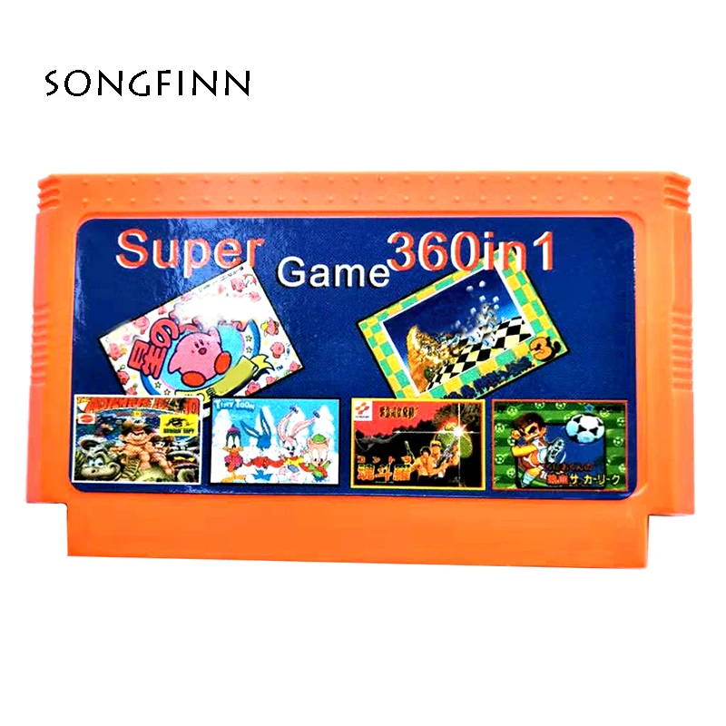 Alta calidad 360 en 1 para consola de videojuegos de 60 pines y 8 bits, tarjeta clásica Retro