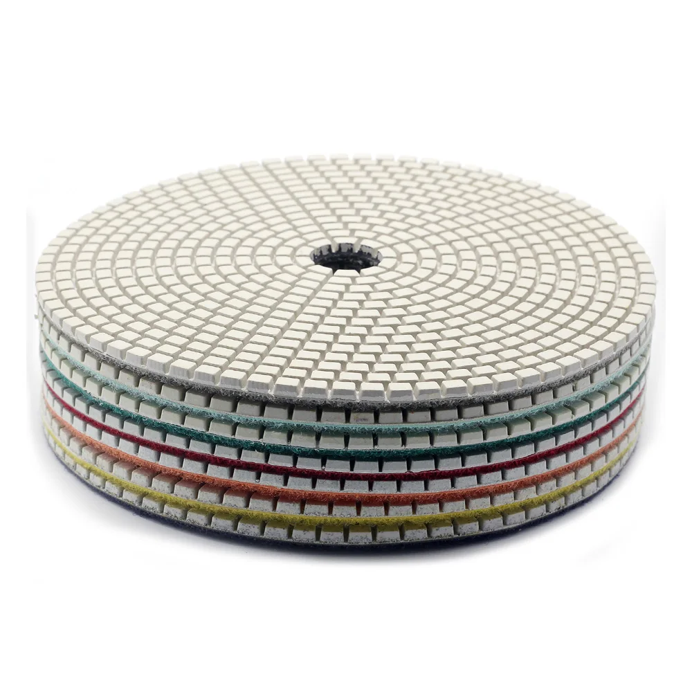 Miễn phí vận chuyển 7 inch kim cương đánh bóng pads 180 mét 7 cái/bộ khô và ướt đánh bóng cho đá granite đá cẩm thạch